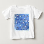 Happy Hanukkah Falling Star and Dreidels Baby T-Shirt<br><div class="desc">You are viewing The Lee Hiller Design Collection. Apparel,  Gifts & Collectibles Lee Hiller Photography or Digital Art Collection. You can view her Nature photography at http://HikeOurPlanet.com/ and follow her hiking blog within Hot Springs National Park.</div>