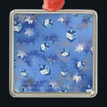Happy Hanukkah Falling Star and Dreidels Metal Tree Decoration<br><div class="desc">You are viewing The Lee Hiller Design Collection. Apparel,  Gifts & Collectibles Lee Hiller Photography or Digital Art Collection. You can view her Nature photography at http://HikeOurPlanet.com/ and follow her hiking blog within Hot Springs National Park.</div>