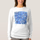 Happy Hanukkah Falling Star and Dreidels T-Shirt<br><div class="desc">You are viewing The Lee Hiller Design Collection. Apparel,  Gifts & Collectibles Lee Hiller Photography or Digital Art Collection. You can view her Nature photography at http://HikeOurPlanet.com/ and follow her hiking blog within Hot Springs National Park.</div>