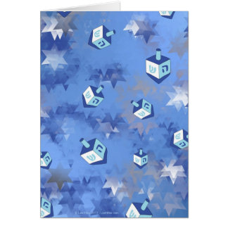 Happy Hanukkah Falling Stars and Dreidels
