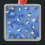 Happy Hanukkah Falling Stars and Dreidels Metal Tree Decoration<br><div class="desc">You are viewing The Lee Hiller Design Collection. Apparel,  Gifts & Collectibles Lee Hiller Photography or Digital Art Collection. You can view her Nature photography at http://HikeOurPlanet.com/ and follow her hiking blog within Hot Springs National Park.</div>