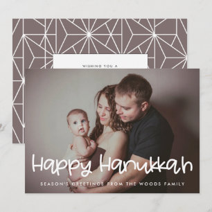 Happy Hanukkah Family photo Holiday Card