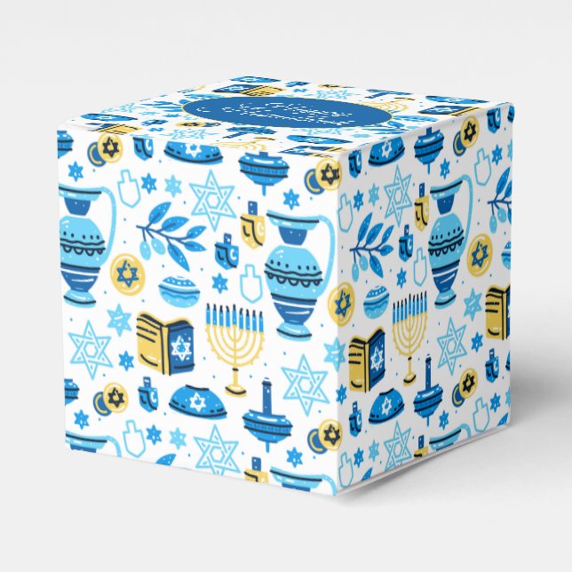 Happy Hanukkah Favour Box (Front Side)