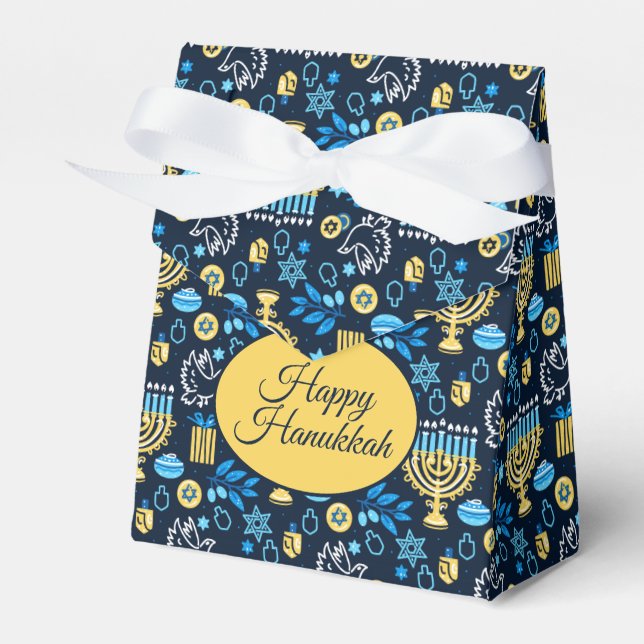 Happy Hanukkah Favour Box (Front Side)
