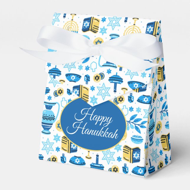 Happy Hanukkah Favour Box (Front Side)