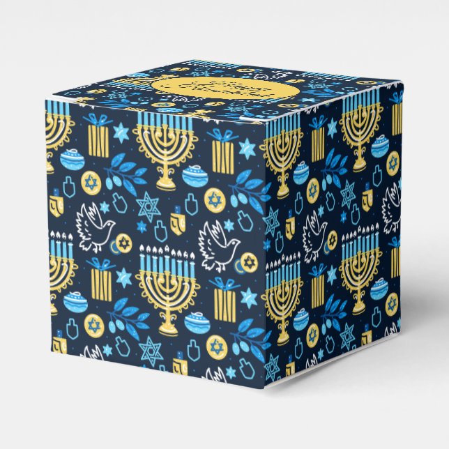 Happy Hanukkah Favour Box (Front Side)