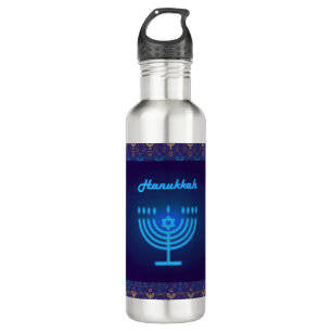 Happy Hanukkah Festival Menorah decoration 710 Ml Water Bottle