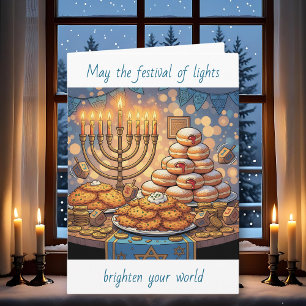 Happy Hanukkah   Festival of Lights Card