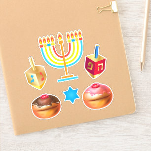 Happy Hanukkah Festival Party Holiday Symbols