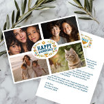 HAPPY HANUKKAH Floral Wreath Menorah Custom Photos Holiday Card<br><div class="desc">Hand drawn florals by me for you. Click "personalise" to edit and add your own text to the back and photos to the front of the card or change the font or colours. Everything is customisable. Be sure to add photos under the artwork to keep the design. For more designs...</div>