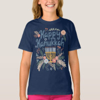 Happy Hanukkah FLorals Hand-drawn Art