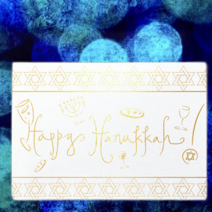 Happy Hanukkah Foil Card