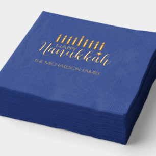 Happy Hanukkah Foil Napkins