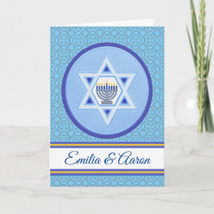 Happy Hanukkah for Couple Add a Name Card