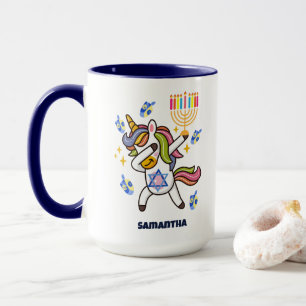 Happy Hanukkah ,funny dabbing unicorn Mug