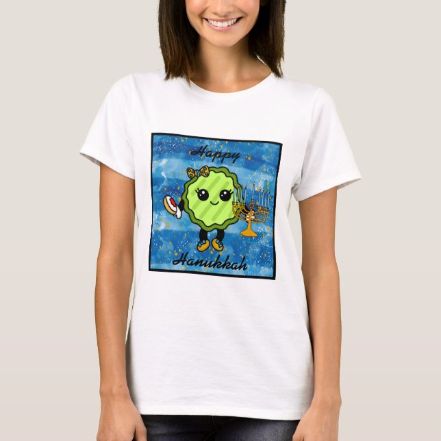 Happy Hanukkah | Funny Holiday Pickle    T-Shirt (Front)