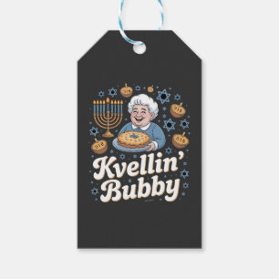 Happy Hanukkah Funny Jewish Holiday Kvellin Bubby Gift Tags