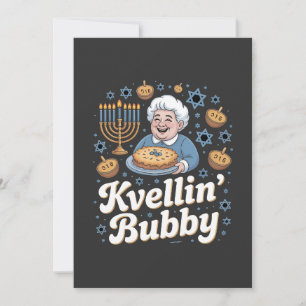  Happy Hanukkah Funny Jewish Holiday Kvellin Bubby Invitation