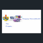 Happy Hanukkah Gift Label Stickers<br><div class="desc">Make it quick and easy this Hanukkah with these happy stickers to finish and identify your wrapped gifts with flair! Happy Latkes Everyone!</div>