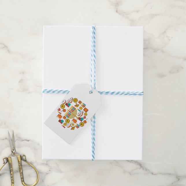 Happy Hanukkah  Gift Tags (With Twine)