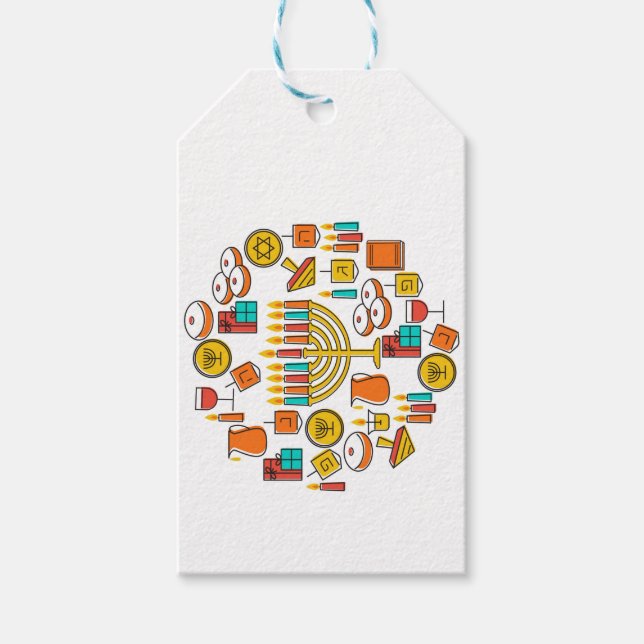 Happy Hanukkah  Gift Tags (Front)