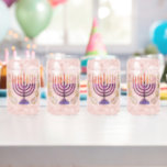 Happy Hanukkah Glasses<br><div class="desc">This cute Hanukkah pattern is an eye-catcher! It's a fun and funky way to dress up decor,  gifts,  apparel,  and household items for the occasion. Check out my store for more pattern items and gift ideas,  or combine items to create an interesting gift package!</div>