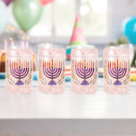 Happy Hanukkah Glasses<br><div class="desc">This cute Hanukkah pattern is an eye-catcher! It's a fun and funky way to dress up decor, gifts, apparel, and household items for the occasion. Check out my store for more pattern items and gift ideas, or combine items to create an interesting gift package!</div>
