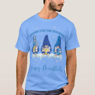 Happy Hanukkah Gnome For The Holidays Menorah Drei T-Shirt