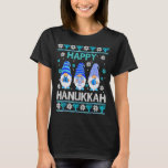 Happy Hanukkah Gnome Gnomies Menorah Pajama Ugly T-Shirt<br><div class="desc">Happy Hanukkah Gnome Gnomies Menorah Pajama Ugly</div>