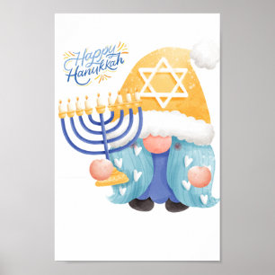 Happy hanukkah gnome poster