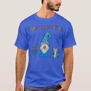 Happy Hanukkah Gnome with menorah dreidel Chanukah T-Shirt