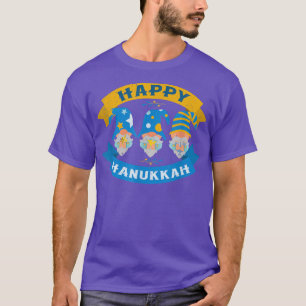 Happy Hanukkah Gnomes Hebrew Funny Jewish Holiday T-Shirt
