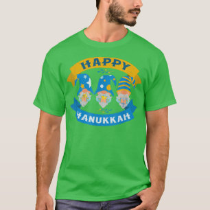 Happy Hanukkah Gnomes Hebrew Funny Jewish Holiday T-Shirt