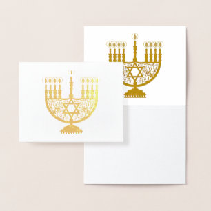 HAPPY HANUKKAH Gold Foil Card