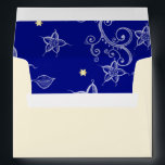 Happy Hanukkah. Gold Menorah & Floral Pattern Envelopes<br><div class="desc">Happy Hanukkah. Elegant Festive Gold Foil Menorah and Floral Pattern design  personalised envelopes. Matching cards,  party invitations and gifts available in the Jewish Holidays / Hanukkah Category of our store.</div>