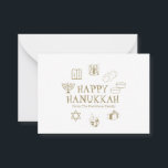 Happy Hanukkah gold white custom name Card<br><div class="desc">Happy Hanukkah,  customise family name greeting card.
Happy Hanukkah,  Happy Chanukah,  Hanukkah Sameach!,  Chag Sameach!,  Chag Urim Sameach!
faux gold and white</div>