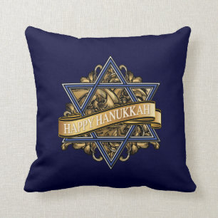 Happy Hanukkah Greeting Cushion
