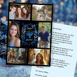 HAPPY HANUKKAH Hand-Drawn CUSTOM 6 PHOTO  Holiday Card<br><div class="desc">Hope you like this holiday design. Click "personalise" to edit and add your own photos and text to the front and back. Also available as digital download to send via email or text message and save on postage. Check my shop for more matching items like greeting cards, postcards, stickers, mugs,...</div>