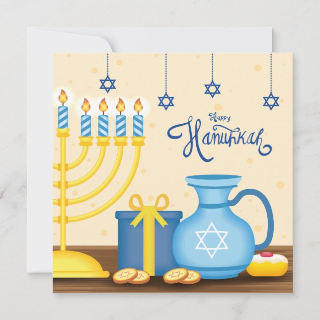Happy Hanukkah Holiday Card (Front)