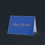 Happy Hanukkah Holiday Card<br><div class="desc">Hanukkah card with fancy script</div>