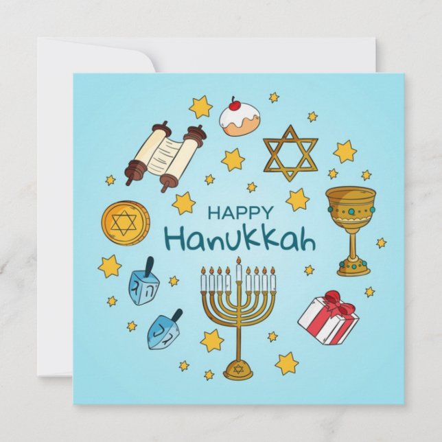 Happy Hanukkah Holiday Card (Front)