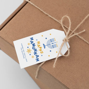 "Happy Hanukkah" Holiday Card Gift Tags