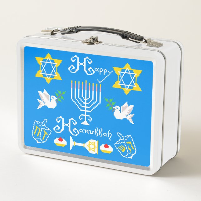 Happy Hanukkah  Holiday Metal Lunch Box (Front)