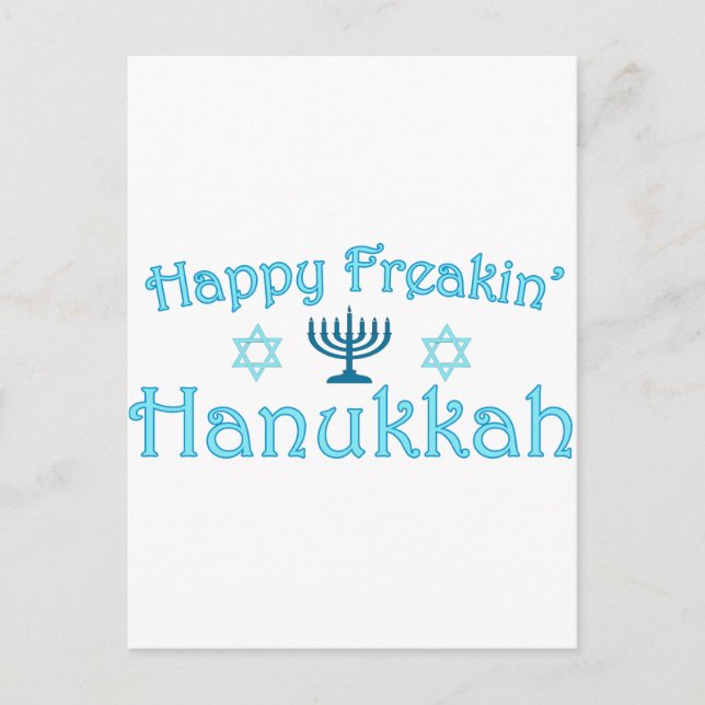 happy hanukkah holiday postcard (Front)