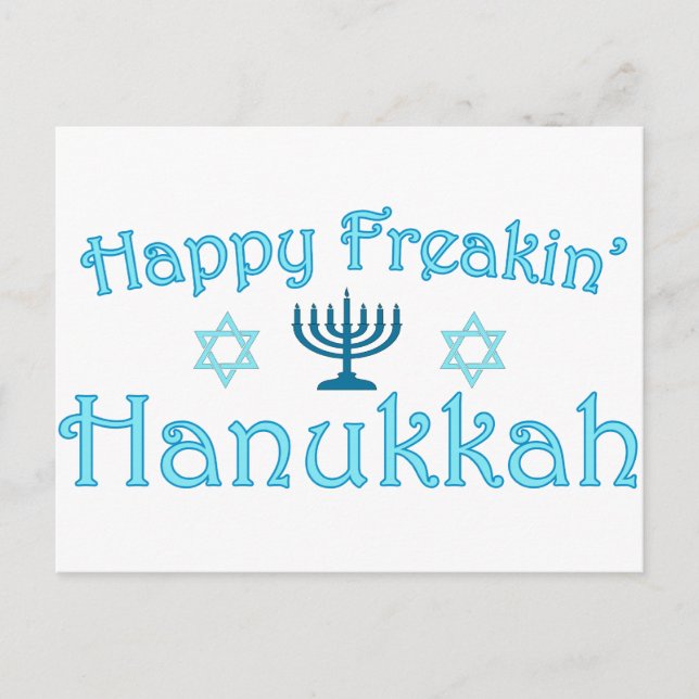 happy hanukkah holiday postcard (Front)