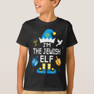 Happy Hanukkah Jewish Elf Family Christmas Pajama T-Shirt