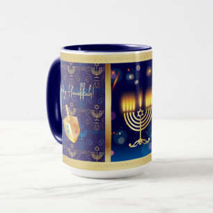 Happy Hanukkah Jewish Holiday Personalised Mug