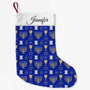 Happy Hanukkah Jewish Holiday Small Christmas Stocking