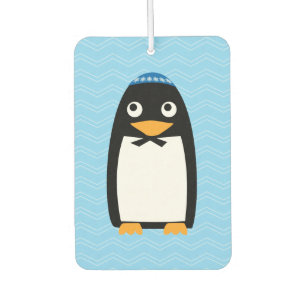 Happy Hanukkah Jewish Penguin Yarmulke Car Air Freshener