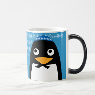 Happy Hanukkah Jewish Penguin Yarmulke Magic Mug